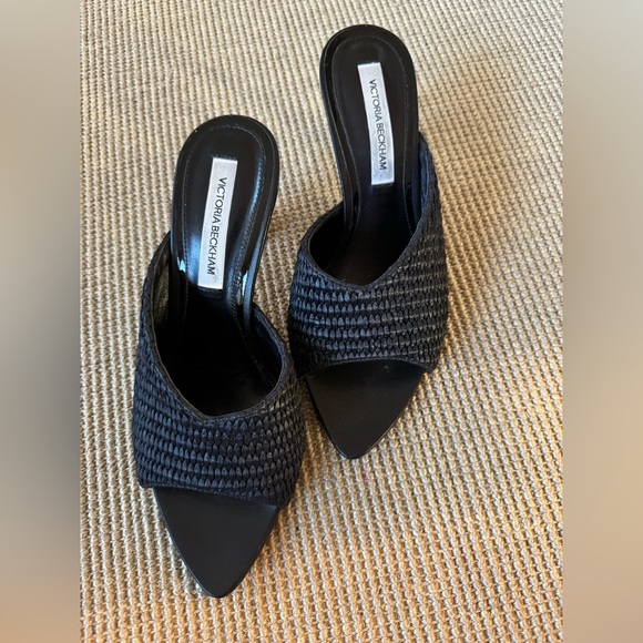 Victoria Beckham raffia mules sandal 36.5 - Picture 3 of 6
